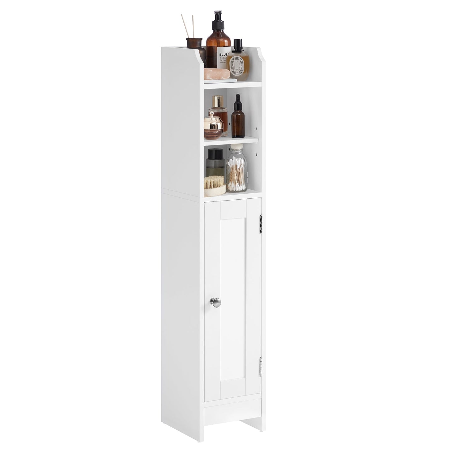 VASAGLE Small Bathroom Storage Corner Floor Cabinet with Door