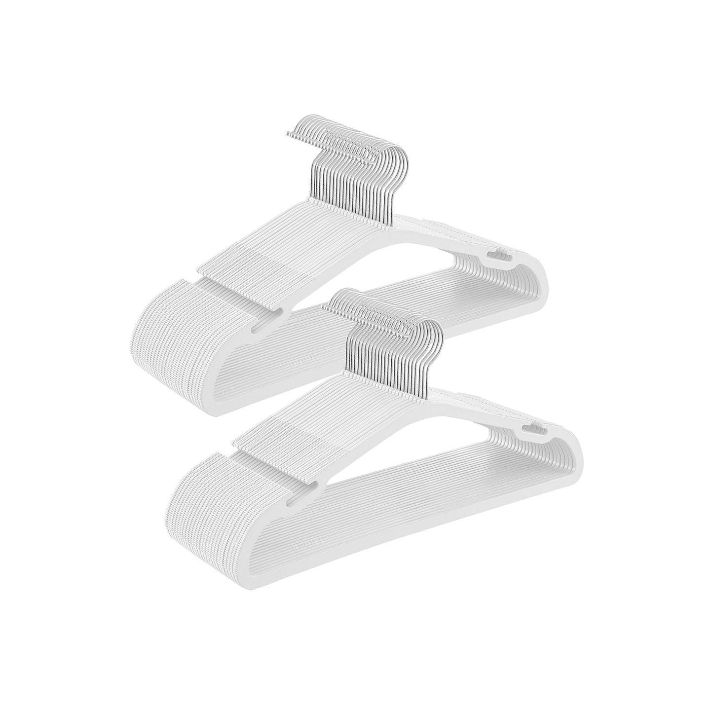 Clothes Hangers 50 Pack with Wide Shoulder Notches