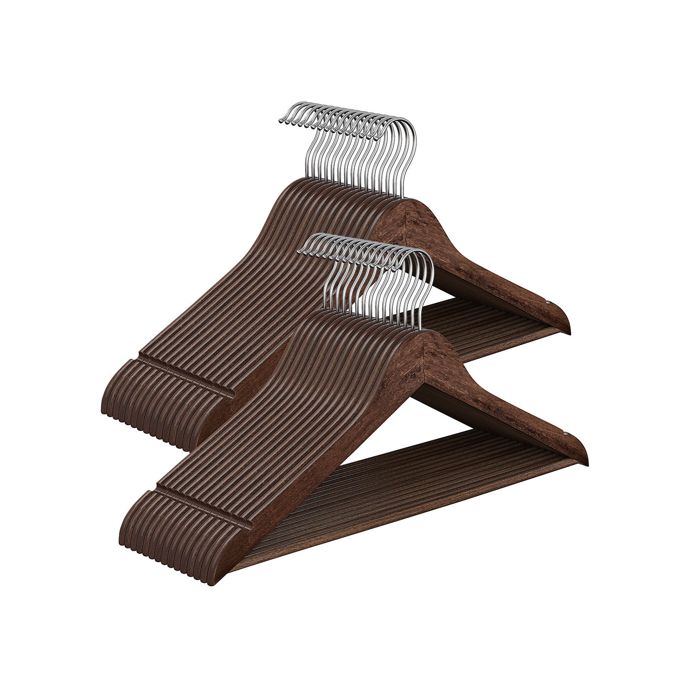 Wooden Hangers with 360° Swivel Hooks