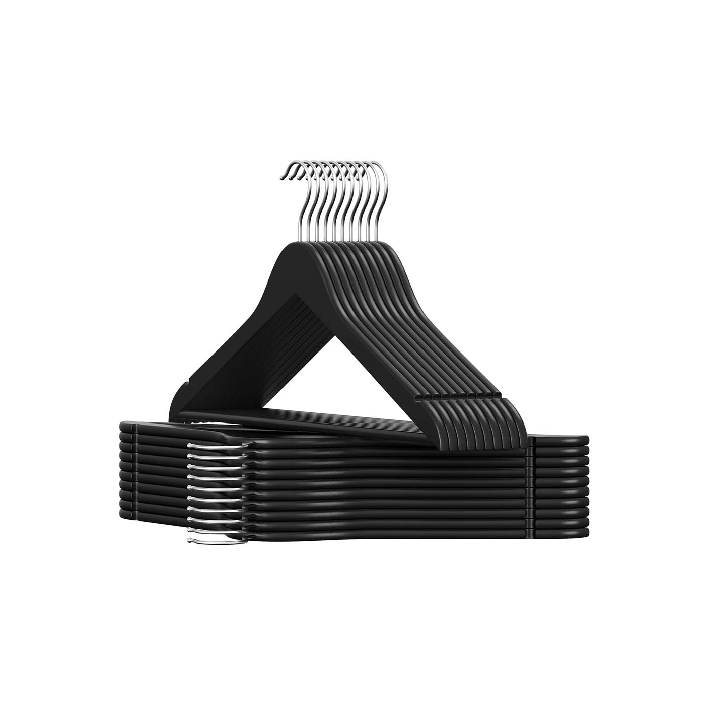 Wooden Hangers with 360° Swivel Hooks