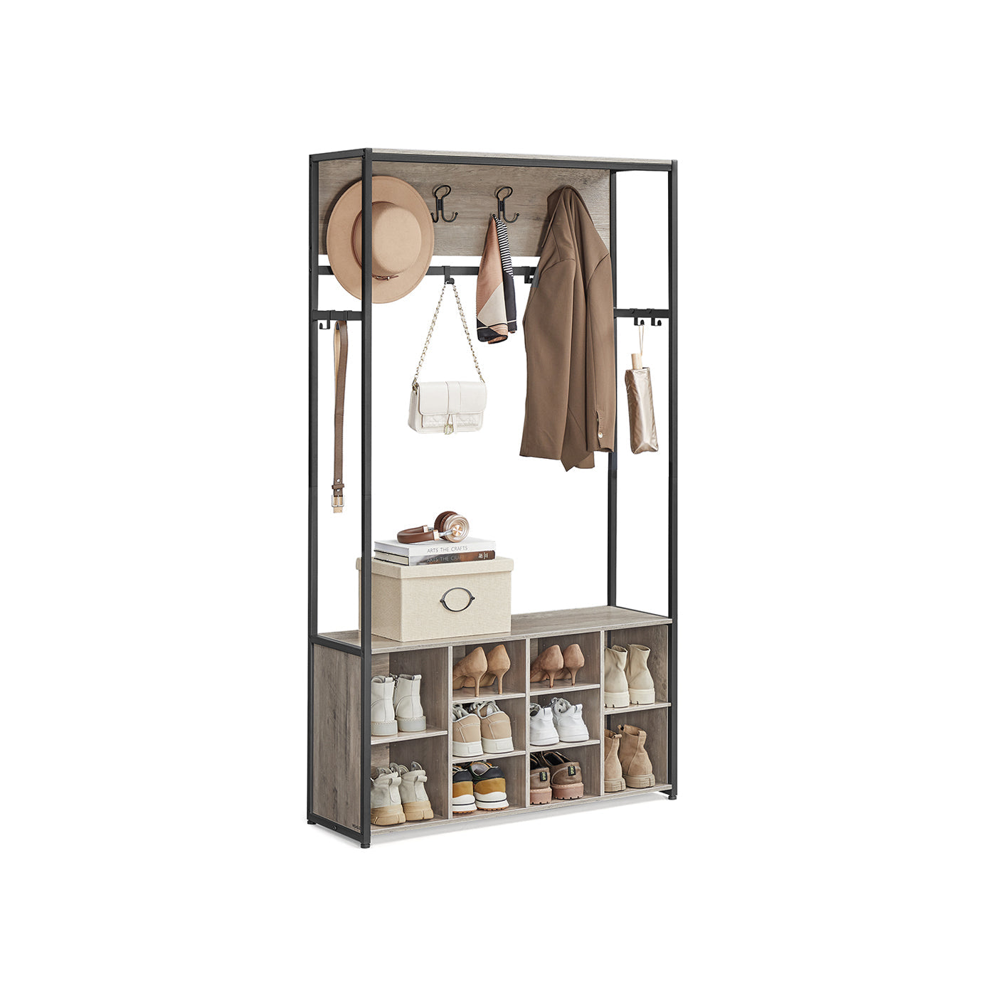 Hall Tree with Bench and Shoe Storage