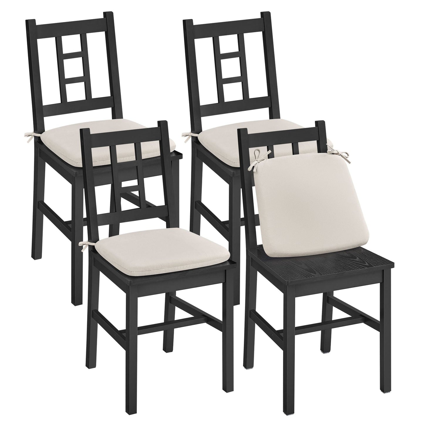 VASAGLE Dining Chairs, Set of 4, Kitchen and Dining Room Chairs, Dinner Chairs