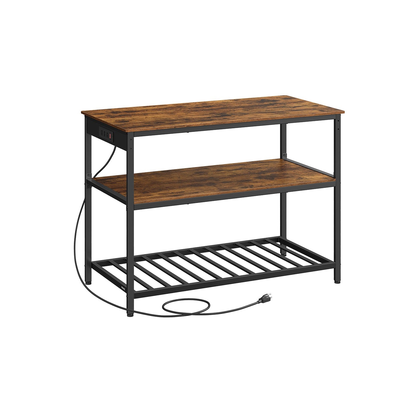 Kitchen Island with 3 Shelves
