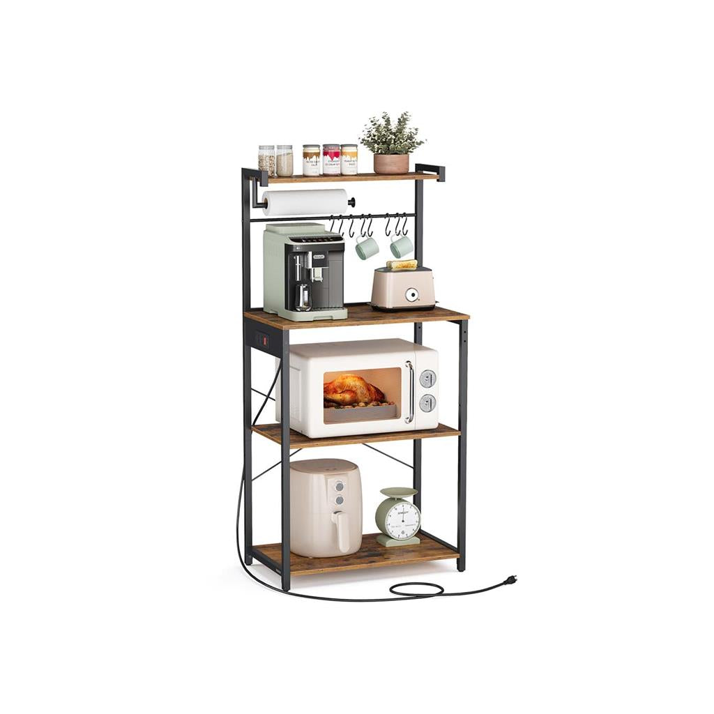 VASAGLE Kitchen Bakers Rack with Power Outlet