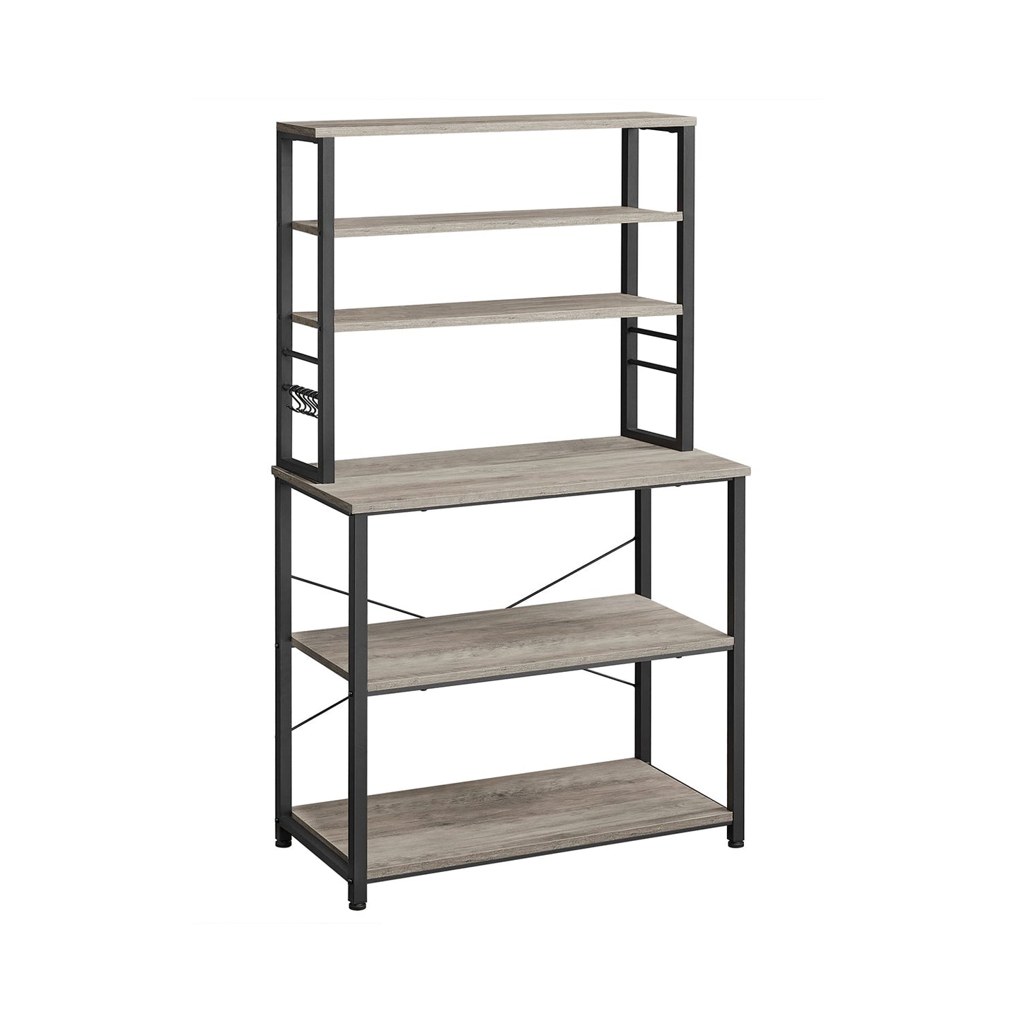 Coffee Bar with 6-Tier Shelves