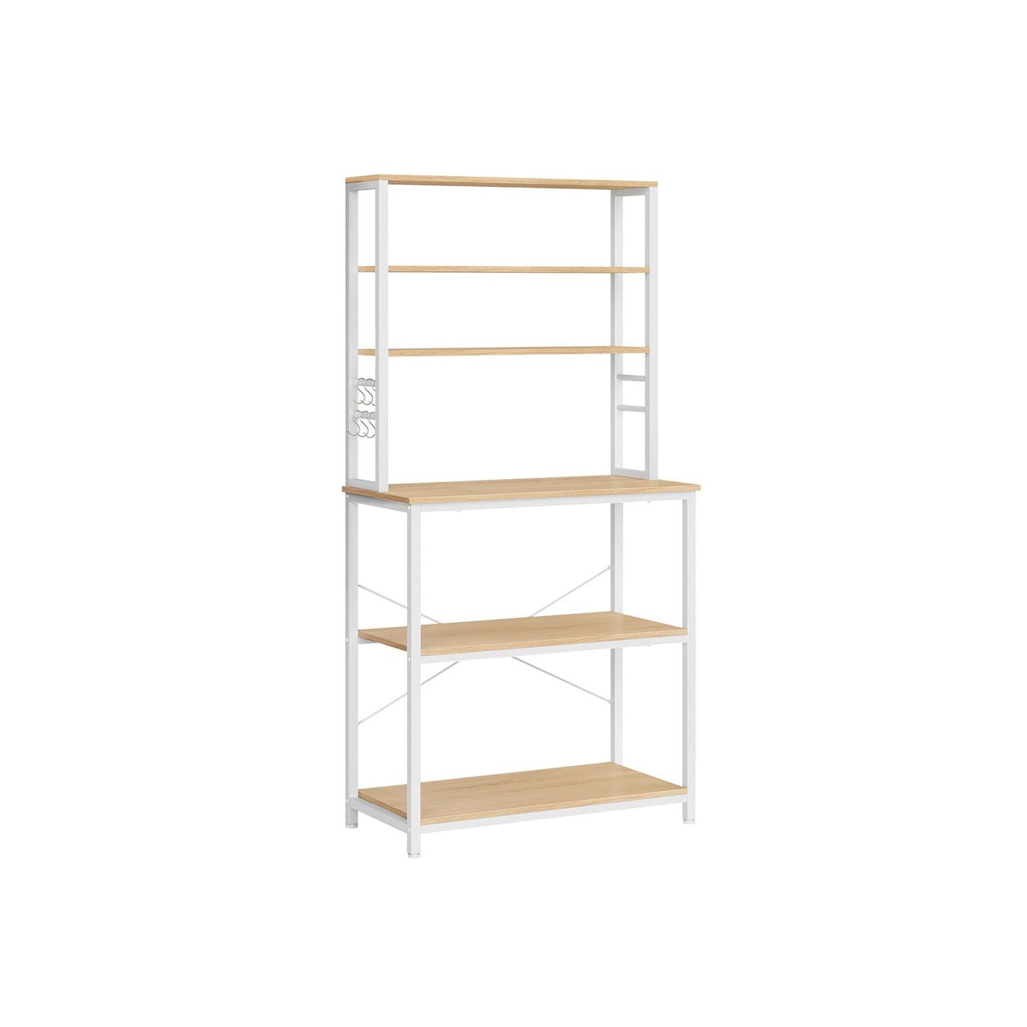 Coffee Bar with 6-Tier Shelves