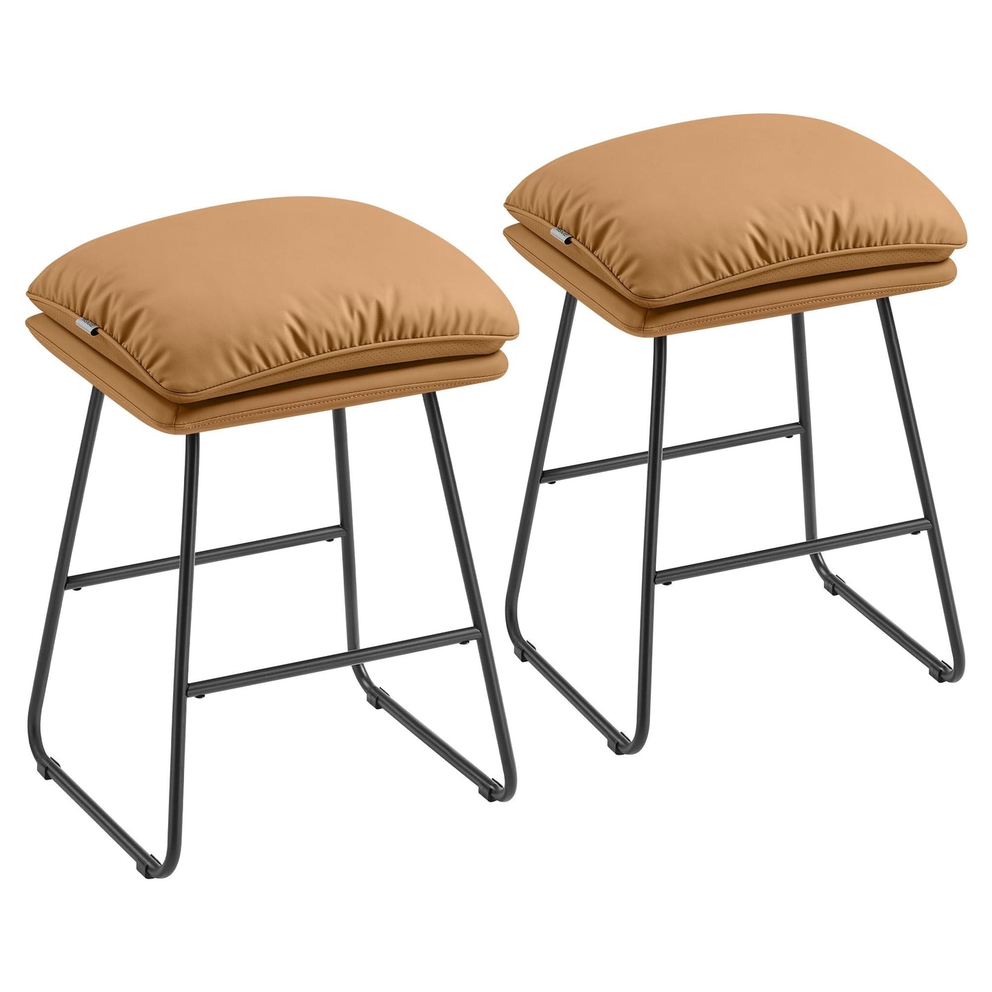 Bar Stools Set of 2 with Soft Cushion and Sled Base