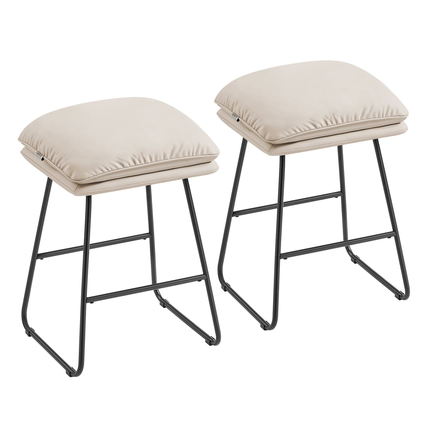 Bar Stools Set of 2 with Soft Cushion and Sled Base