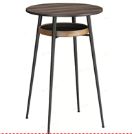 VASAGLE Round Storage Bar Table
