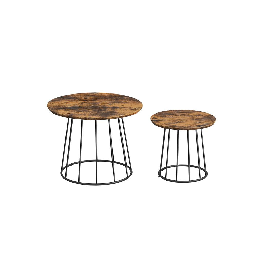Modern Coffee Table Set with Steel Frame