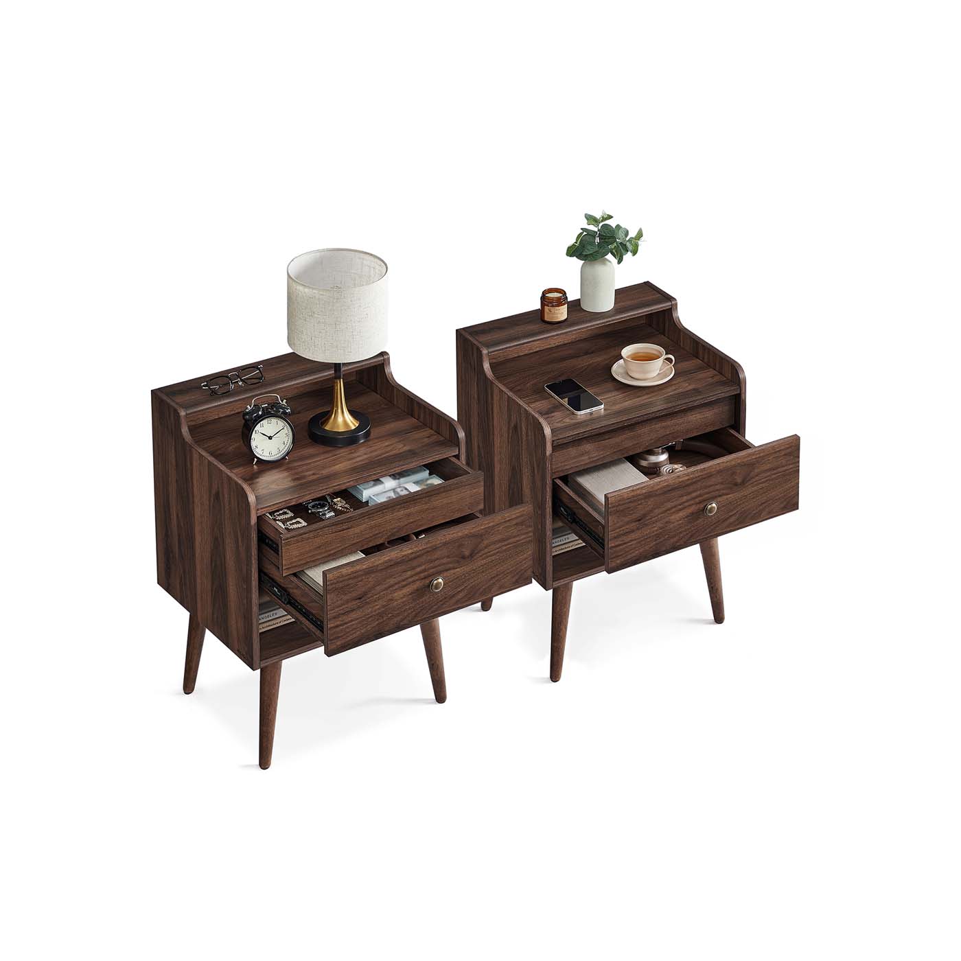 Bedside Tables with Hidden Drawers
