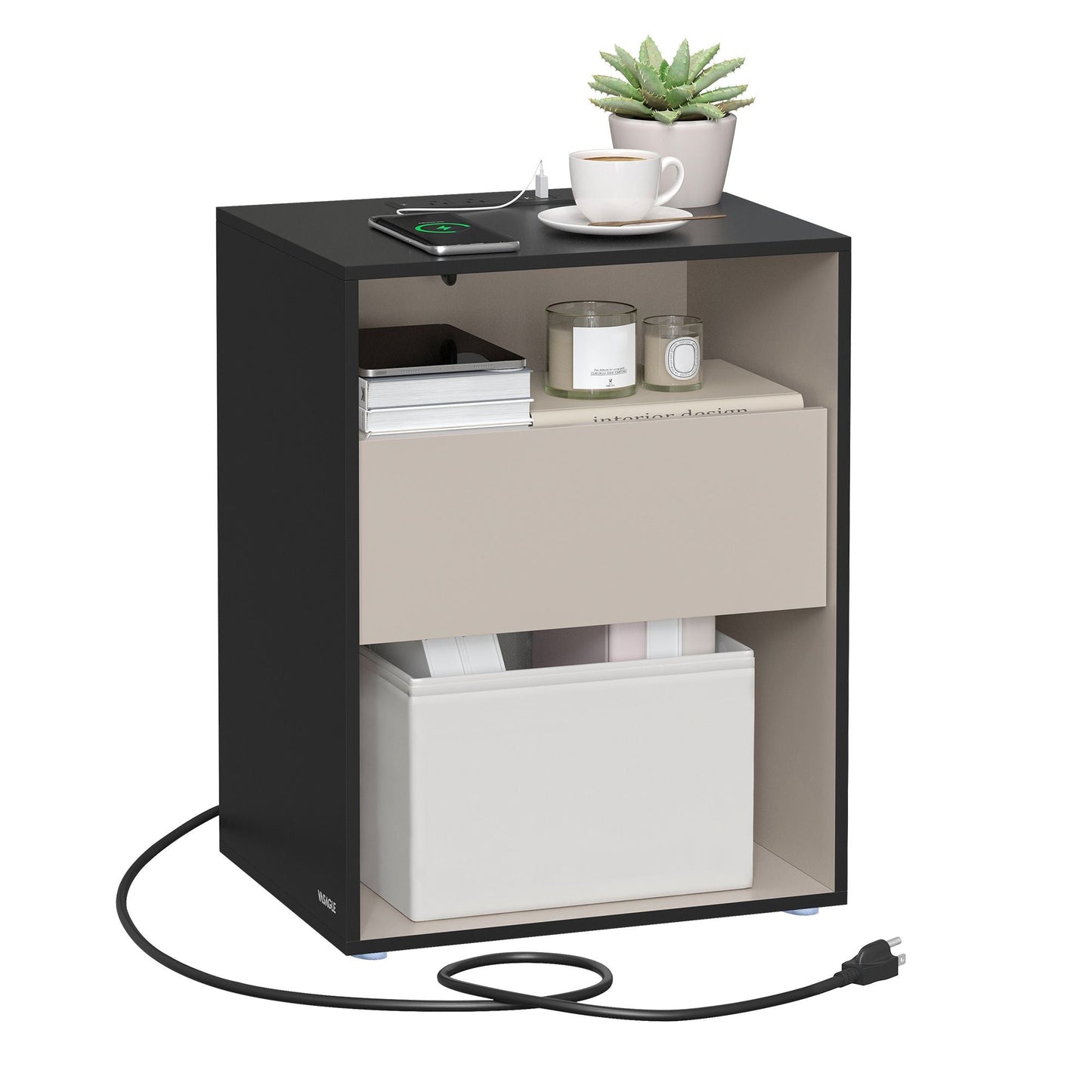 VASAGLE Superfast Toolless Assembly, Nightstand