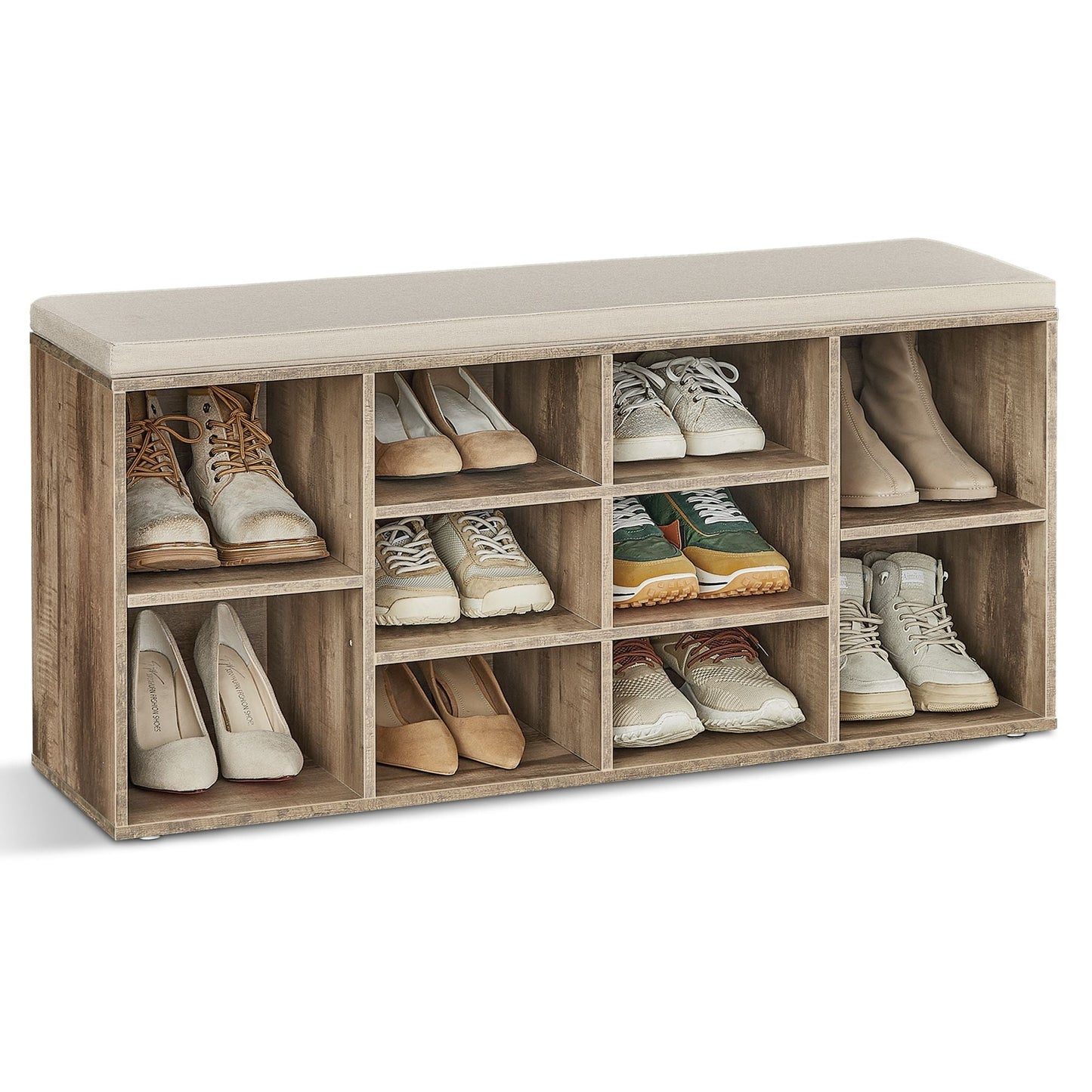 VASAGLE CUSTOS Collection - Shoe Bench, Storage Bench with Padded Seat