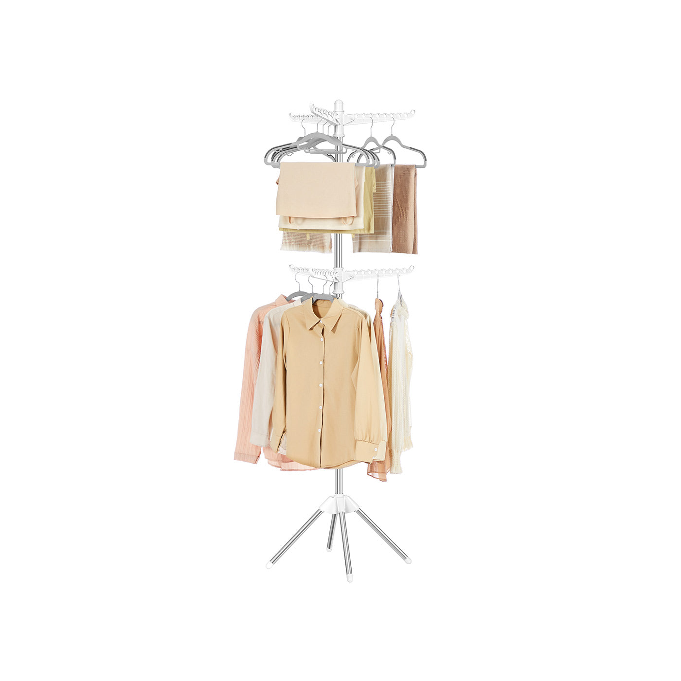 2-Tier Folding Clothes Drying Rack