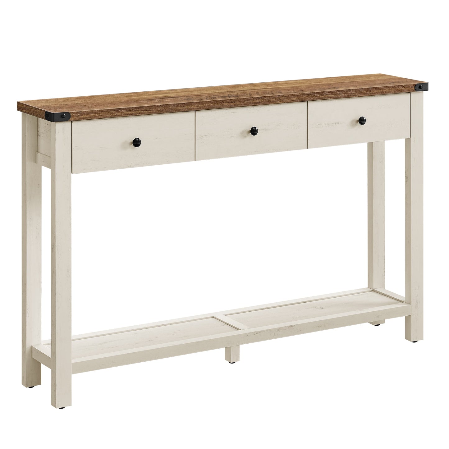 VASAGLE Console Sofa Table, Narrow Entryway Table with 3 Drawers