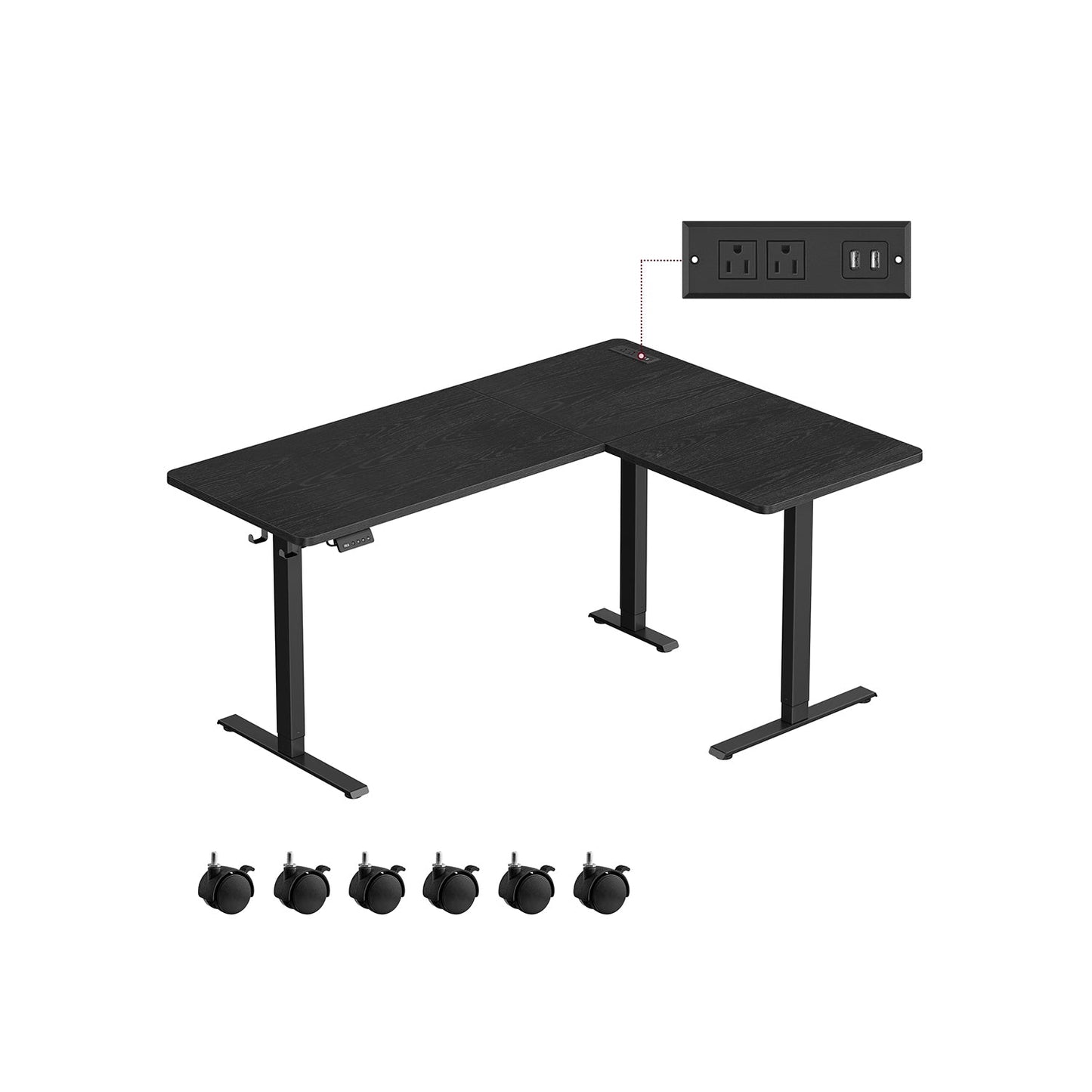 Corner Desk with Power Outlets
