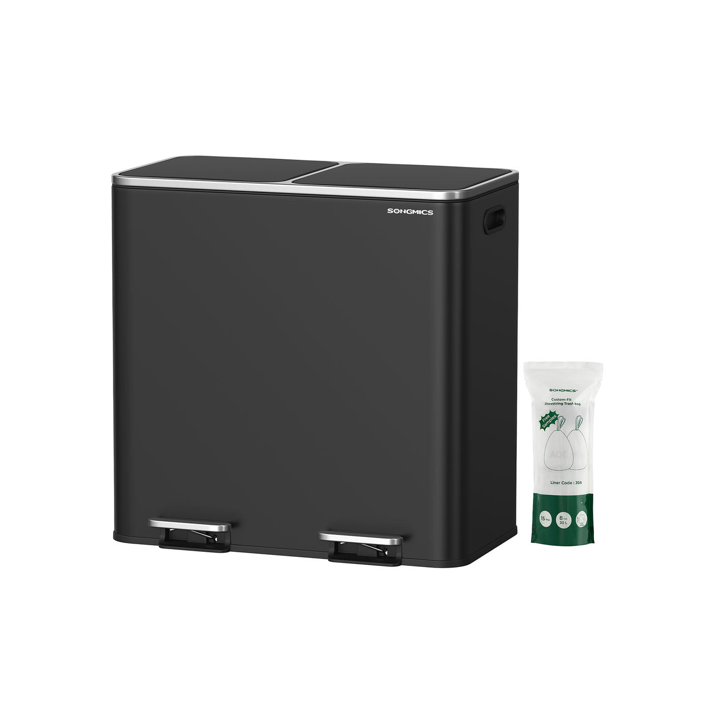 2 x 10.6 Gallon (2 x 40 L) Trash Can for Kitchen