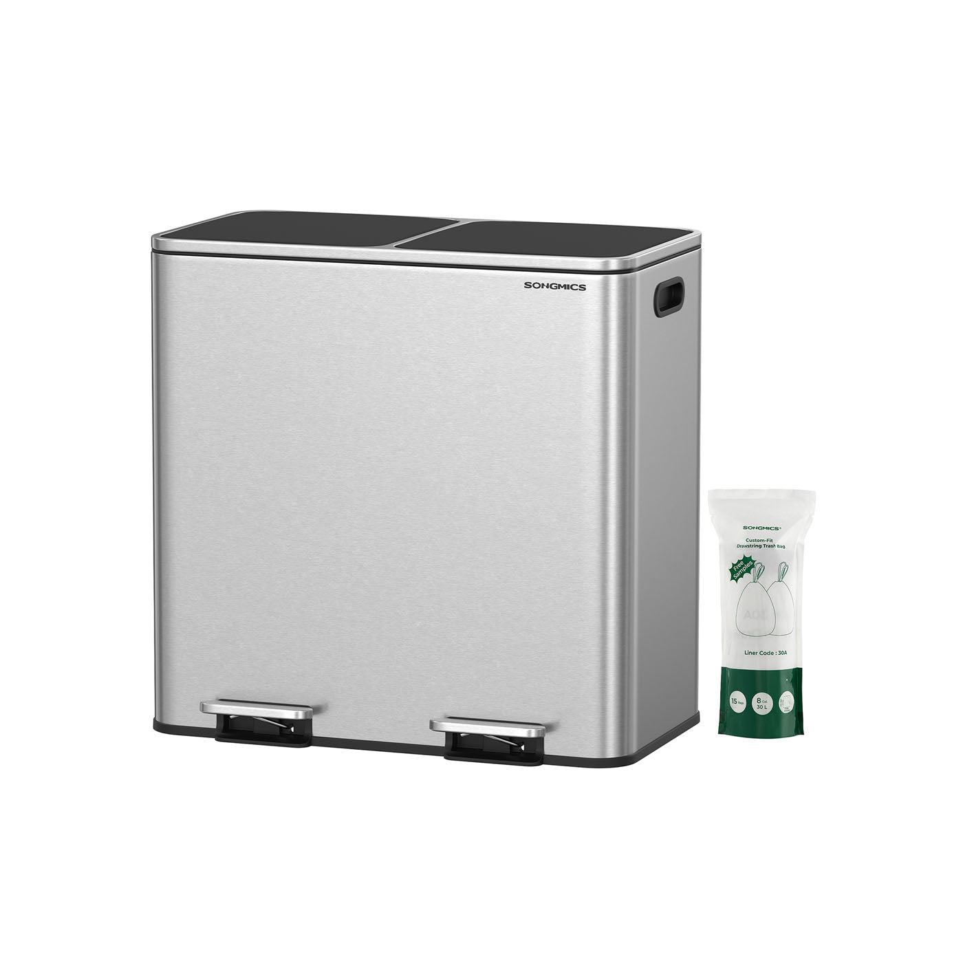 2 x 10.6 Gallon (2 x 40 L) Trash Can for Kitchen