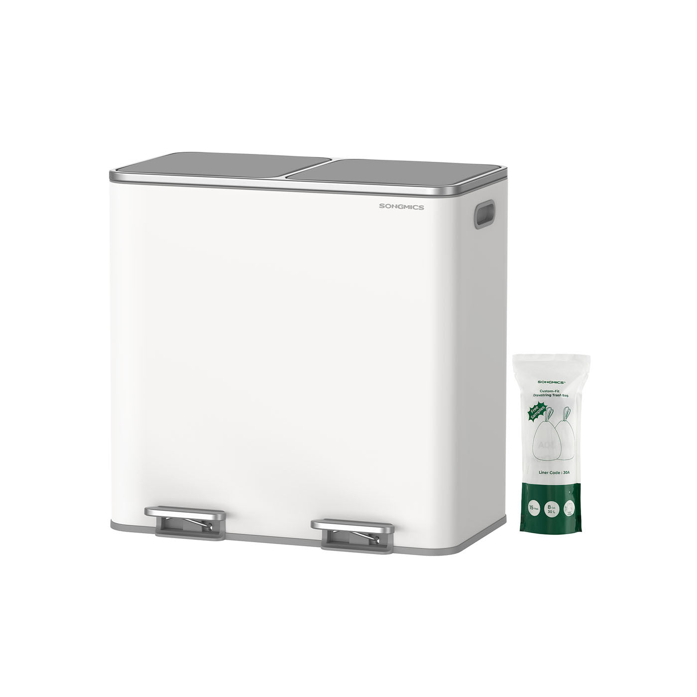 2 x 10.6 Gallon (2 x 40 L) Trash Can for Kitchen