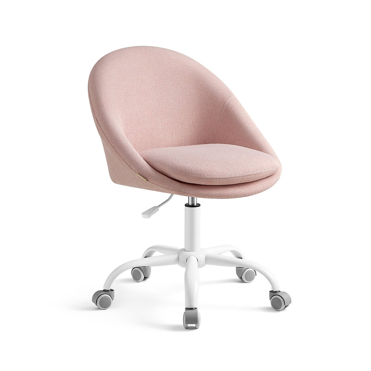 Swivel vanity chair with back and wheels