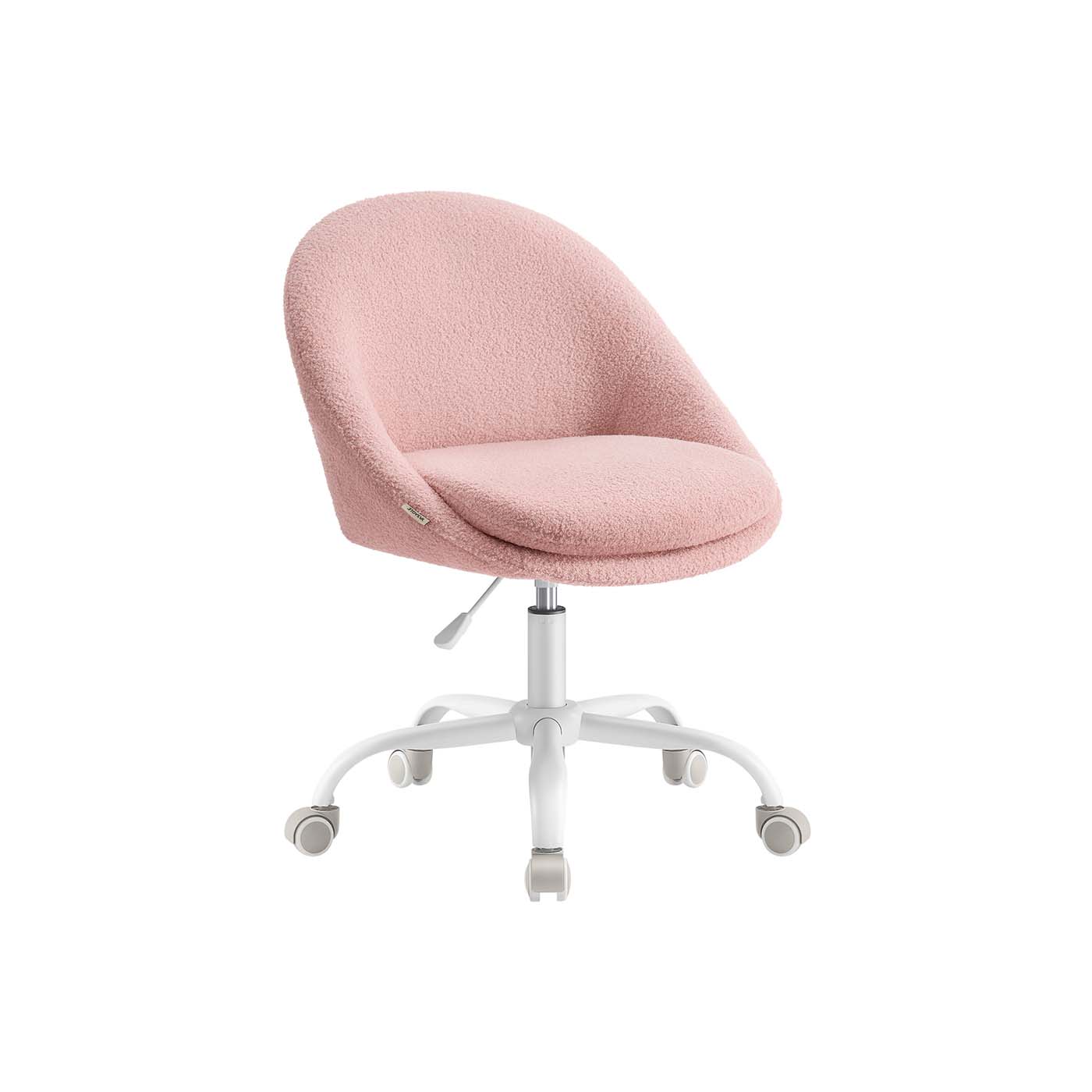 Swivel vanity chair with back and wheels