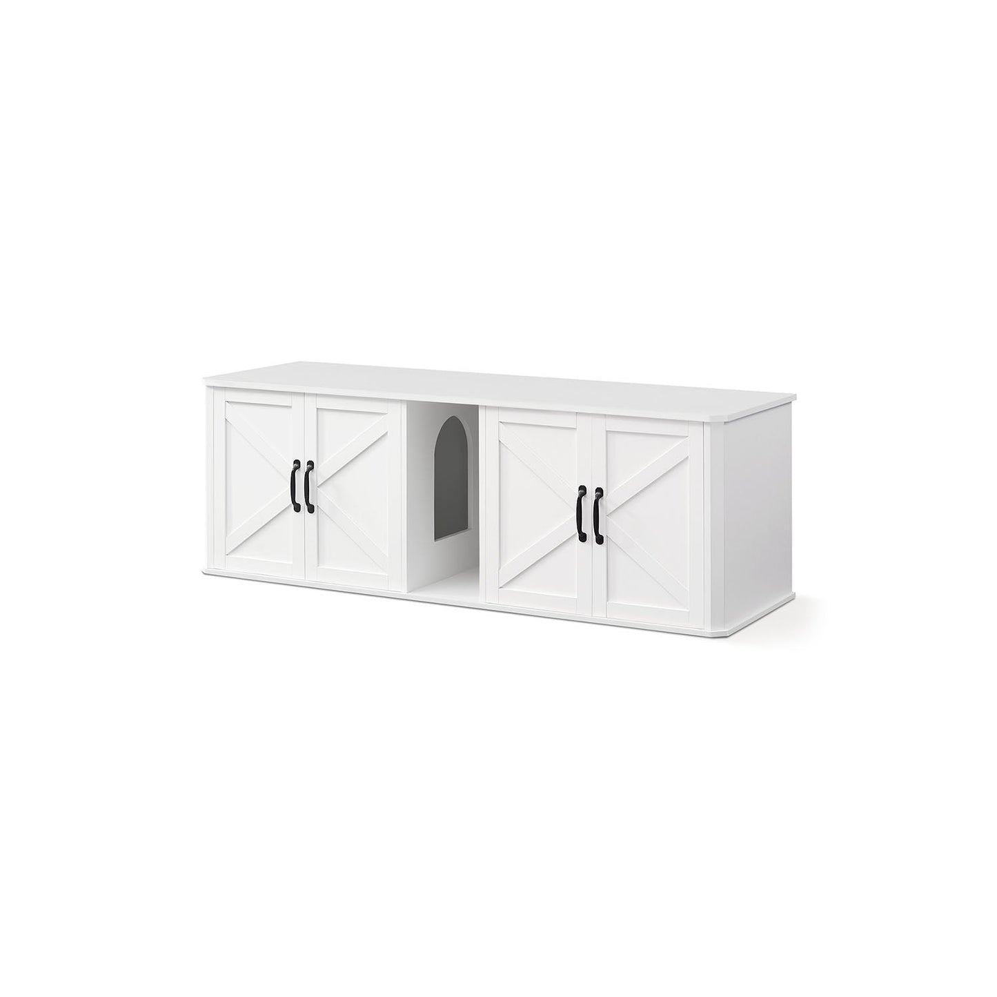 Double Cat Litter Box Enclosure for 2 Cats