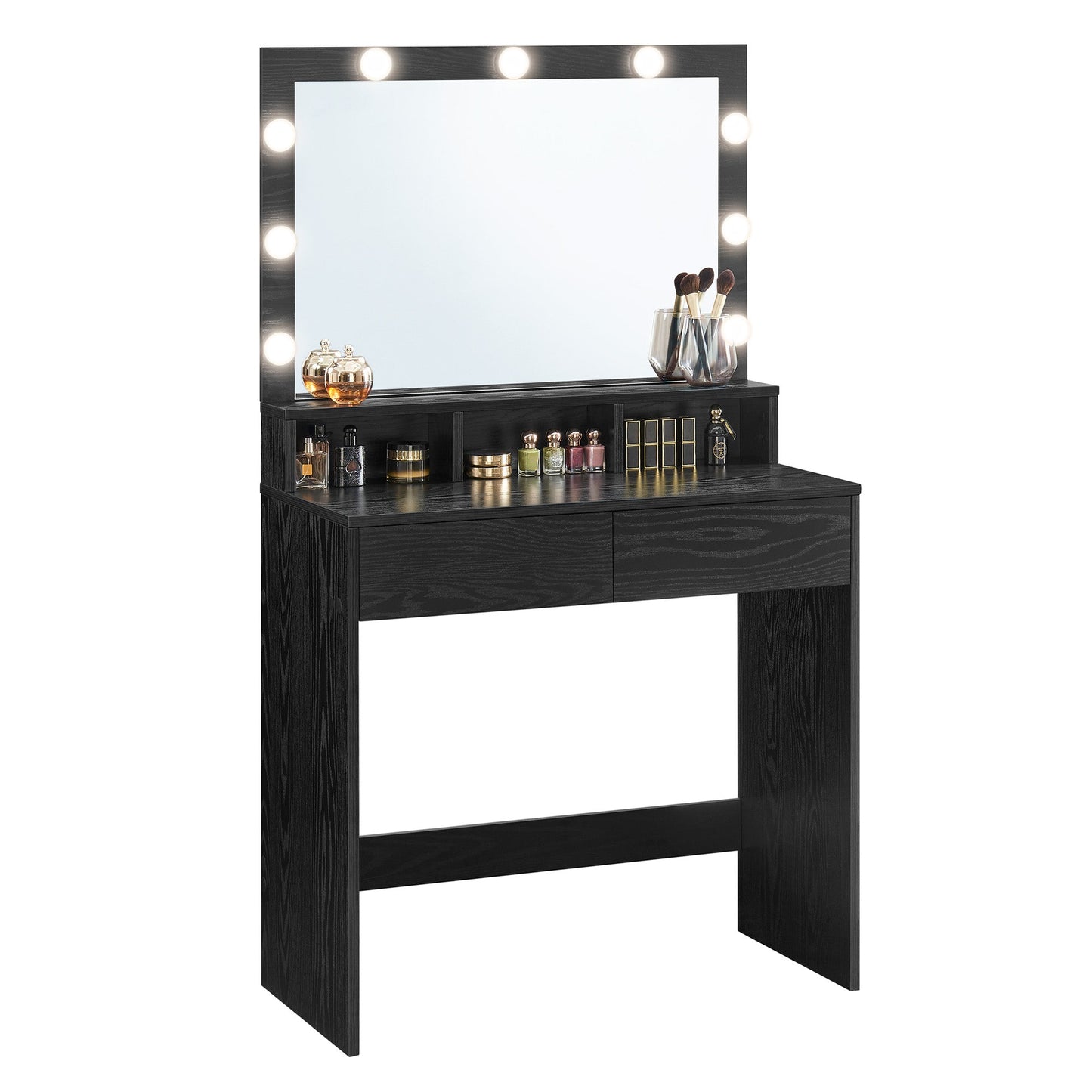 VASAGLE Vanity Desk with Mirror and Lights