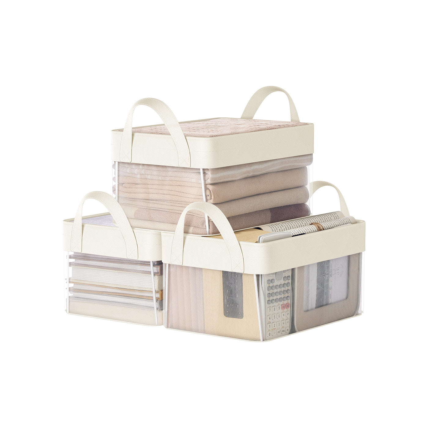 Fabric Storage Baskets Set of 3