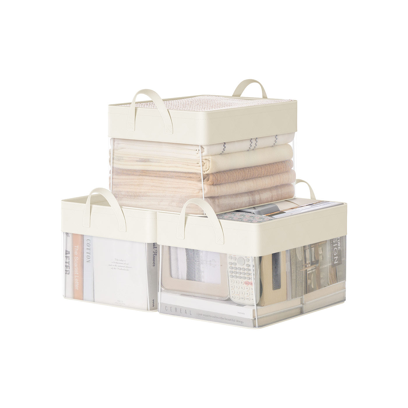 Fabric Storage Baskets Set of 3