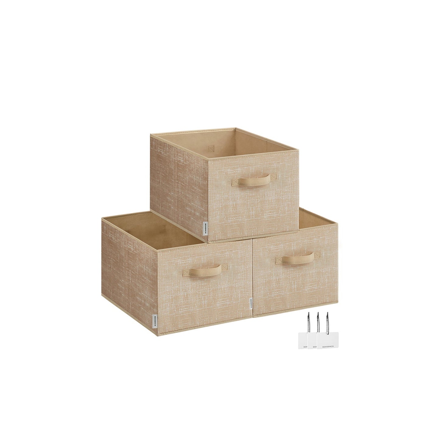Set of 3 Fabric Storage Bins