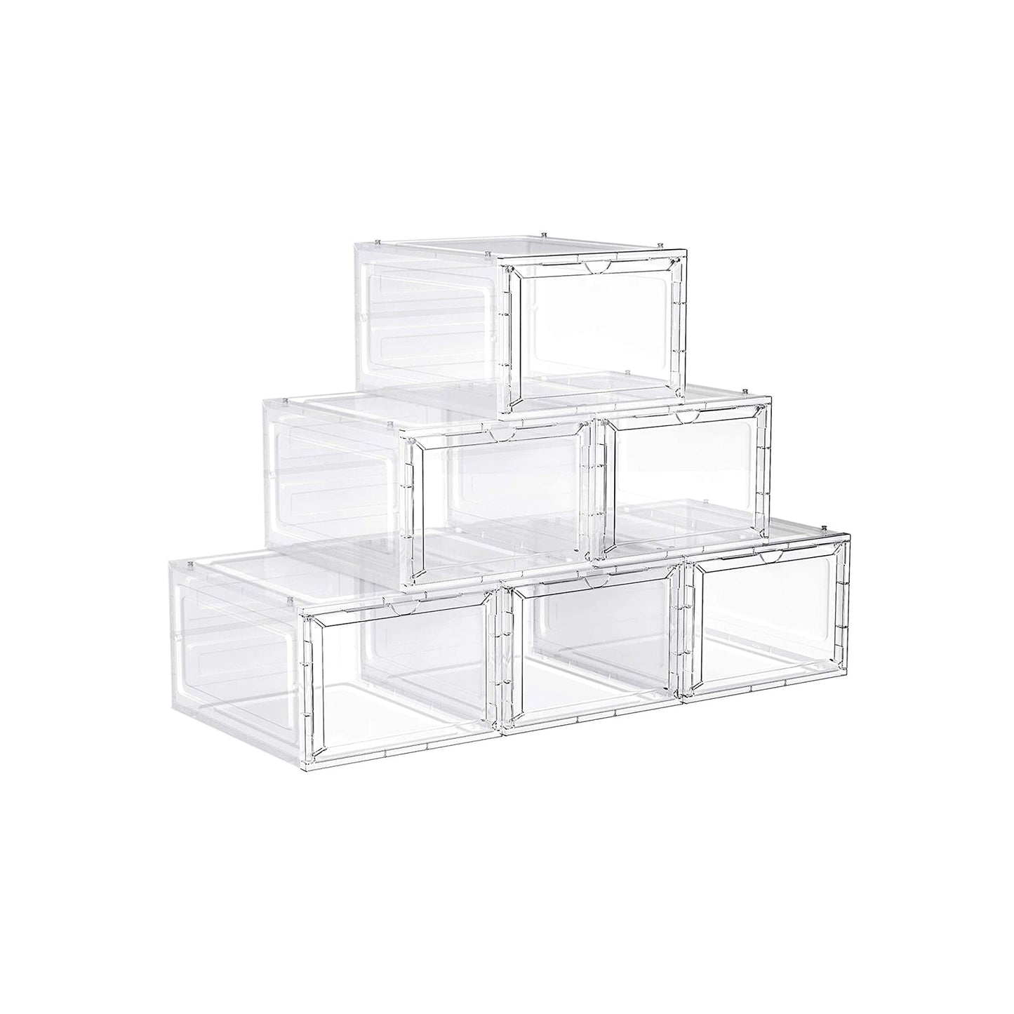 Clear Shoe Boxes, up to US Size 13