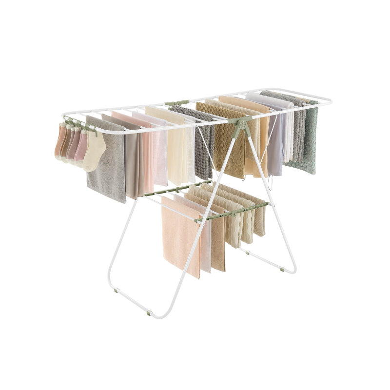 Clothes Drying Rack with Sock Clips
