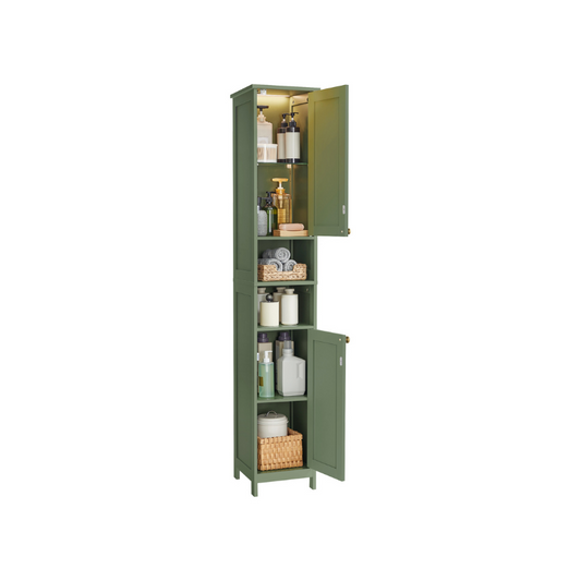 Tall Bathroom Cabinet with Lights