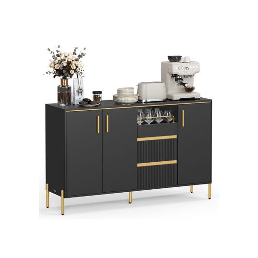 Kitchen Cabinet with Drawers, Adjustable Shelf