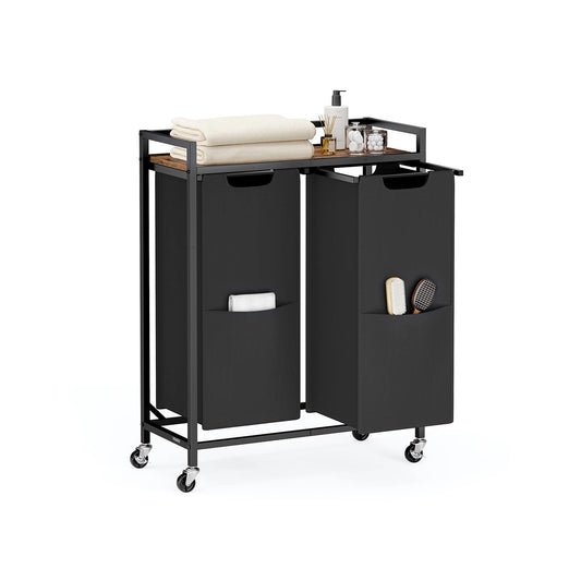 Laundry Sorter, Laundry Hamper Basket, Rolling Cart with Wheels
