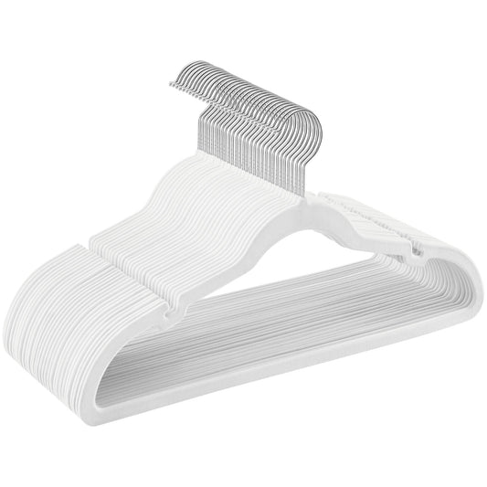 SONGMICS Velvet Hangers 30 Pack, Non-Slip Clothes Hangers, Suit Hangers with Shoulder Notches, Pants Bar, 360° Swivel Hook, Space-Saving, for Closet