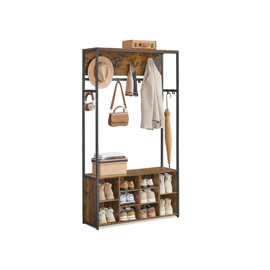 Hall Tree with Bench and Shoe Storage