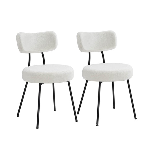 Teddy Fleece Dining Chairs Set of 2