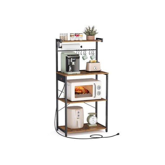VASAGLE Kitchen Bakers Rack with Power Outlet