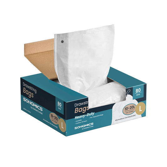 Heavy-Duty Garbage Bags with Drawstrings