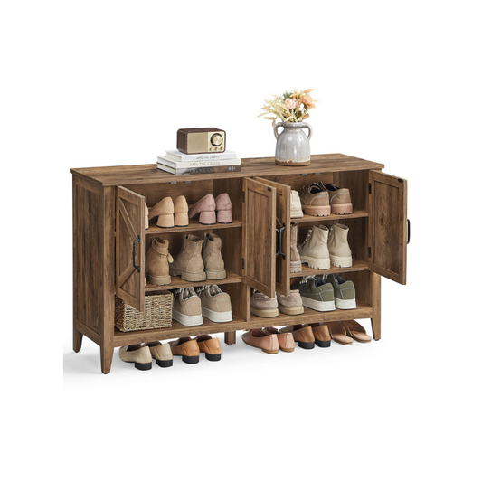 3-Tier Shoe Cabinet Farmhouse Style