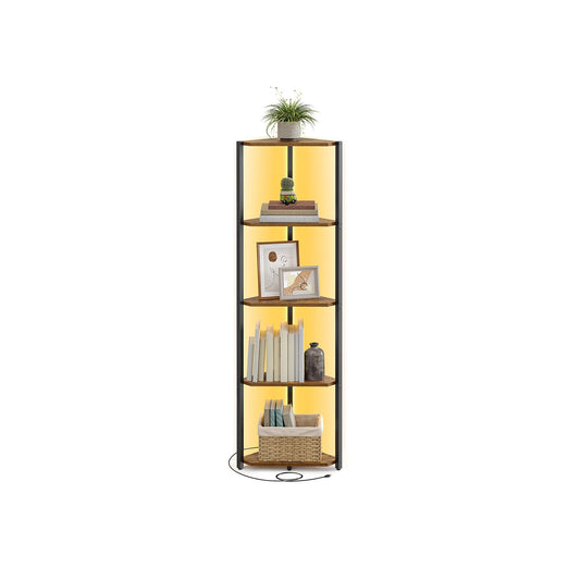 Corner Shelf Stand with LED Lights
