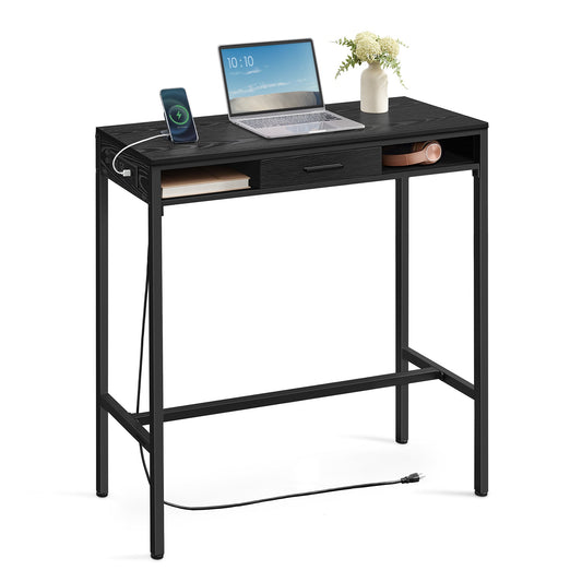 VASAGLE Bar Table, Bar Height Pub Table, Storage Kitchen Dining Table
