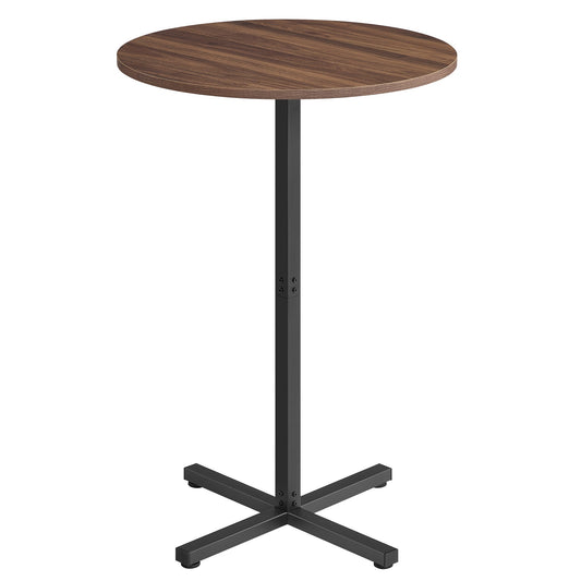VASAGLE Bar Table, High Top Pub Table with Metal Frame and Cross Base, for 2-3 People, Modern, Easy to Assemble