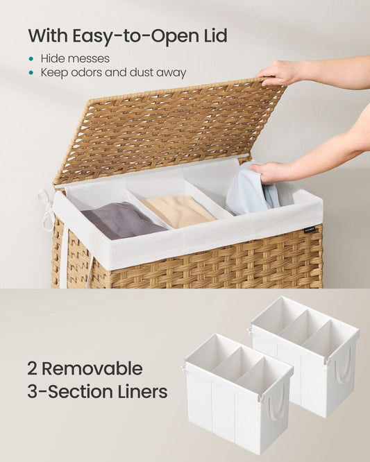 Laundry Hamper, 42.3 Gal. (160 L) Laundry Basket with Lid