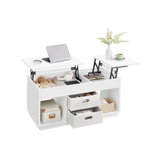 Lift-Top Coffee Table with 2 Drawers