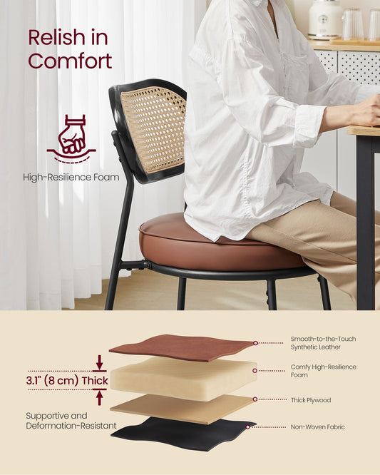 VASAGLE Dining Chairs, Set of 2 Dining Room Chair