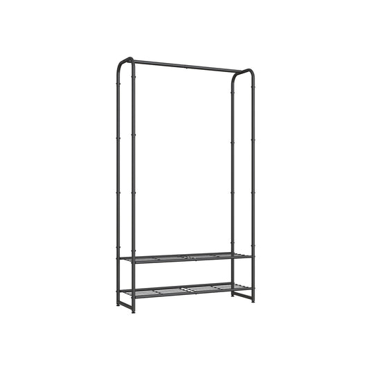 28.7 Inch Large Portable Closet with Shelves Black