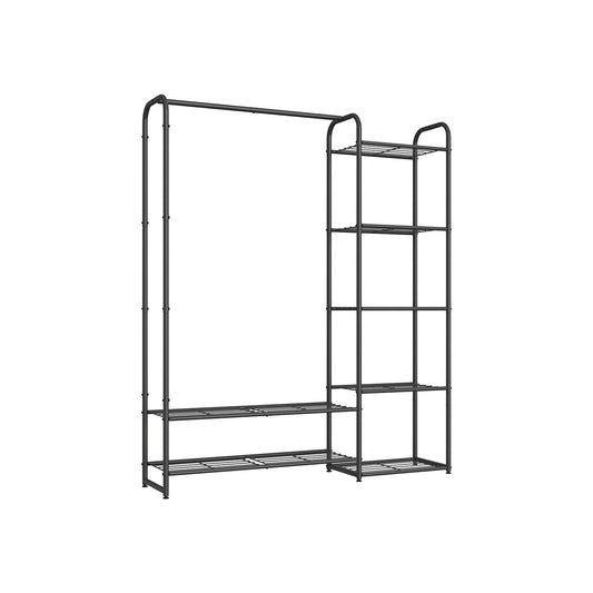 44.1 Inch Large Portable Closet with Shelves Black