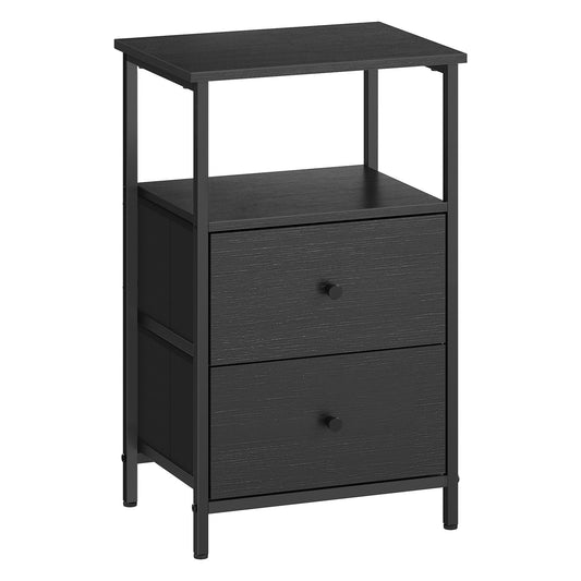 VASAGLE Nightstand, Side Table with 2 Fabric Drawers